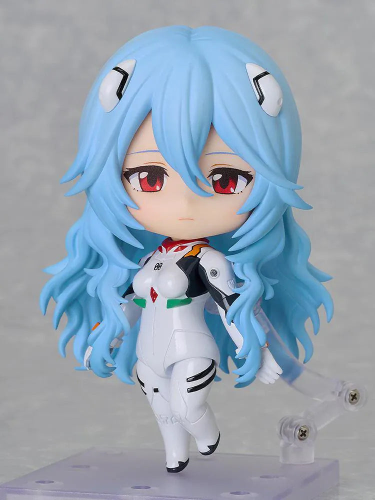 Rei Ayanami Long Hair Nendoroid Rebuild of Evangelion chibi anime figure in plugsuit Good Smile Company