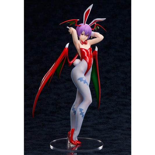 Darkstalkers Lilith Bunny Ver. 1/4 scale figure featuring a glossy bunny outfit, bat wings, and fishnet stockings