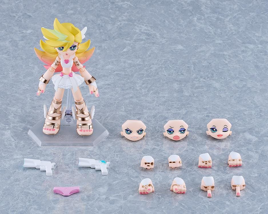 New PANTY & STOCKING with GARTERBELT figma Panty and Stocking Angel ver Figure Set in white angel outfits with halos and wings