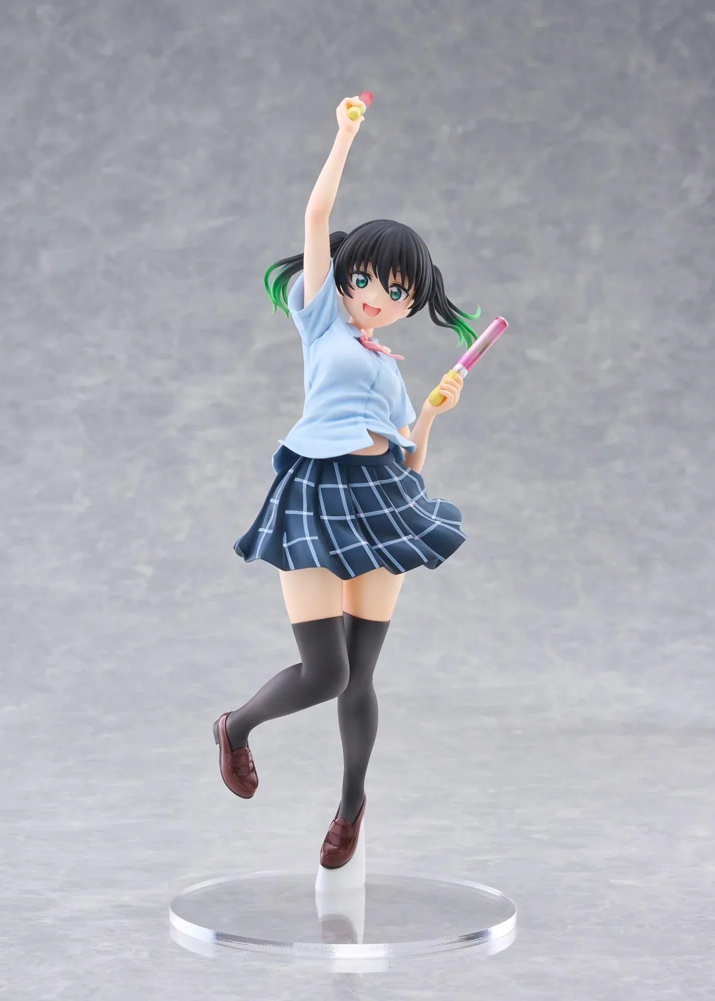 Love Live Nijigasaki High School Idol Club Yu Takasaki 1/7 scale figure jumping while holding two colorful penlights.
