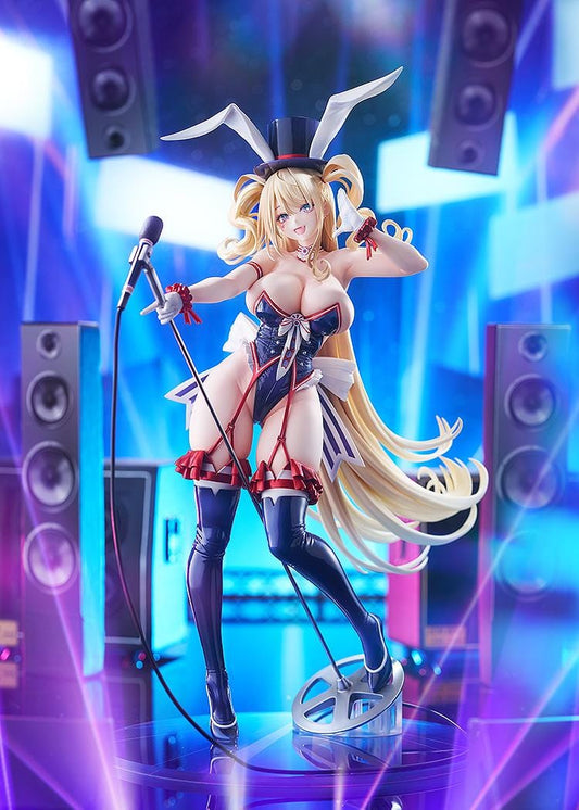 Azur Lane Guam Stage Setting Charmer 1/7 scale figure in bunny stage outfit holding microphone