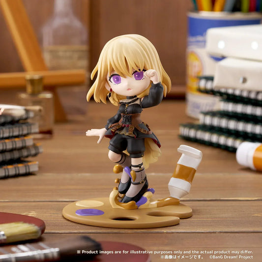 BanG Dream PalVerse Pale Ave Mujica Doloris chibi figure with blonde hair purple eyes and painter palette base