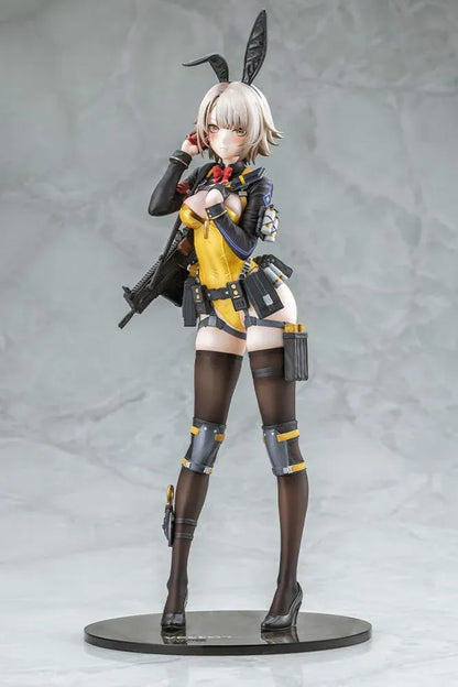 Girls' Frontline 2: Exilium Vector Molotov Bunny Ver. 1/7 scale figure wearing a metallic gold bunny outfit with tactical gear and weaponry.