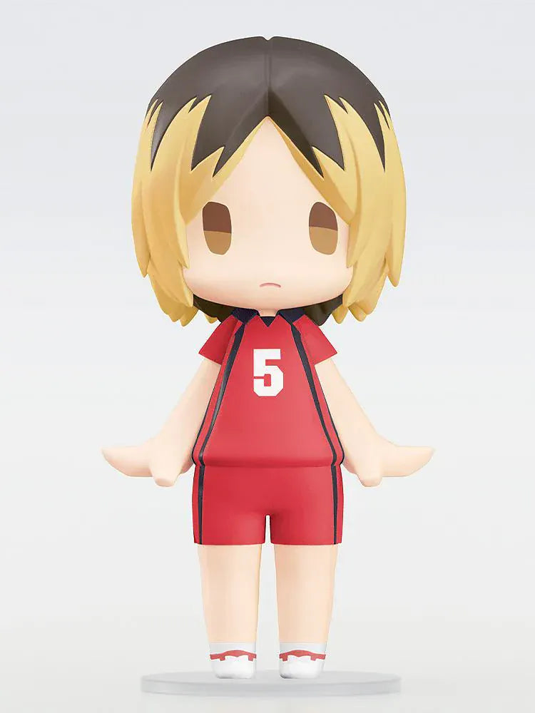 Chibi Kenma Kozume Hello! Good Smile figure in red Nekoma volleyball uniform.