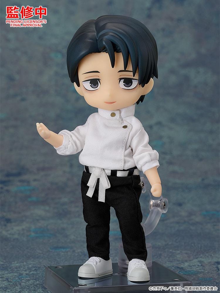 Jujutsu Kaisen Nendoroid Doll Yuta Okkotsu Execution Ver. figure wearing a white top and black pants