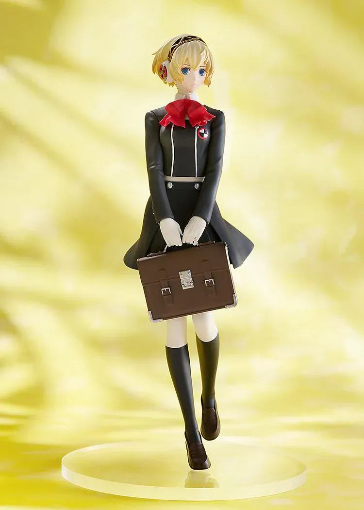 Persona 3 Reload POP UP PARADE Aigis School Uniform Ver. Figure holding briefcase in Gekkoukan uniform with red ribbon