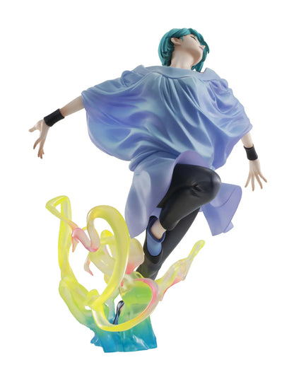 Mobile Suit Z Gundam Gundam Girls Generation Four Murasame Rerelease figure with teal hair, blue outfit, floating pose, and colorful effect parts