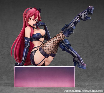 Tengen Toppa Gurren Lagann Kirameki Yoko Box Pieces of Sweet Stars Yoko Bondage Costume Ver. 1/7 Scale Figure featuring Yoko in a black outfit with long red hair and a seated pose.