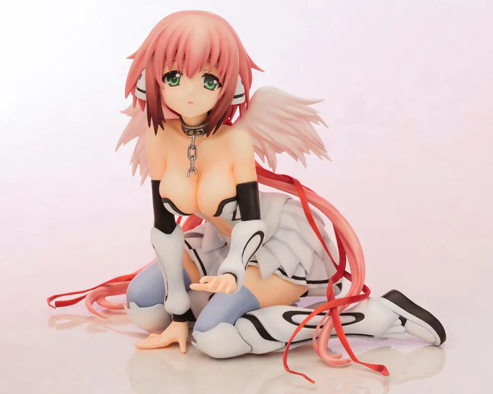 Heaven's Lost Property Final The Movie Eternally My Master Ikaros 1/6 Scale Figure featuring Ikaros seated with pink hair, angel wings, ribbon details, and character-inspired outfit.