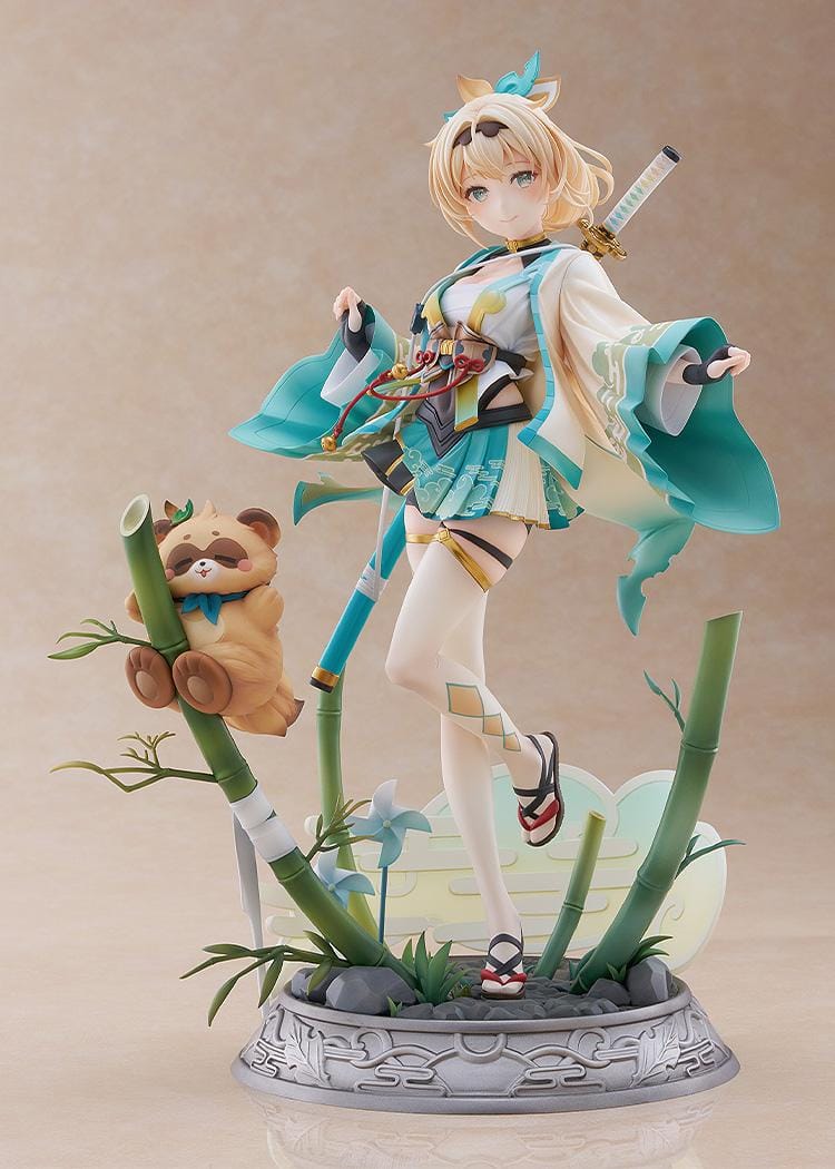 Hololive Production Iroha Kazama 1/7 scale figure standing on bamboo-themed base with detailed kimono outfit.