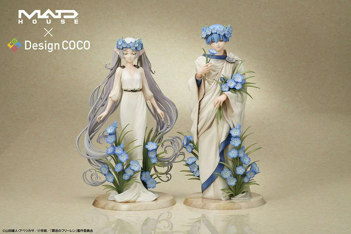 Frieren and Himmel Art Nouveau Style 1/7 Scale Figure Set Beyond Journey’s End MADHOUSE DesignCOCO anime figures with floral bases