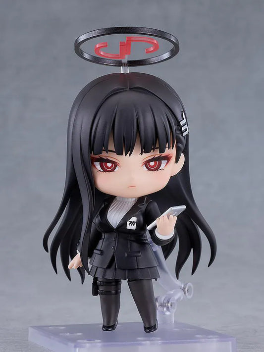 Rio Tsukatsuki Nendoroid Blue Archive figure with black outfit and halo accessory