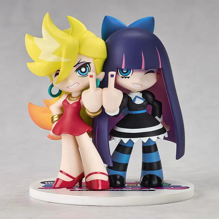 New Panty & Stocking with Garterbelt Mini Memory figure featuring chibi Panty and Stocking posing together on a colorful base.