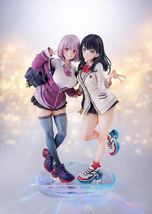 SSSS Gridman Rikka Takarada and Akane Shinjo 1/7 scale figure feat Toridamono standing together on display base