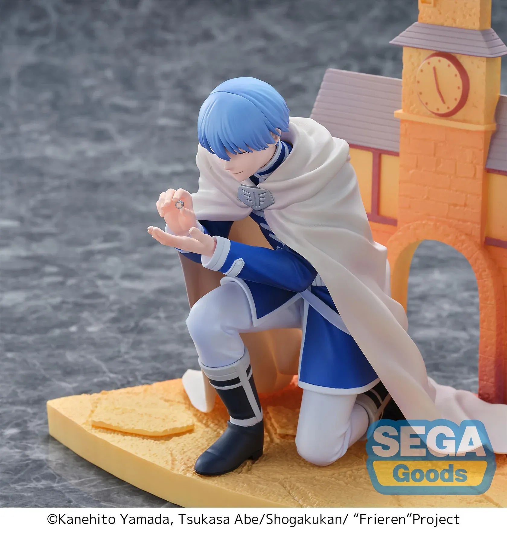 Frieren Beyond Journey's End Luminasta Himmel Eternal Love Figure kneeling with ring box in front of scenic building backdrop