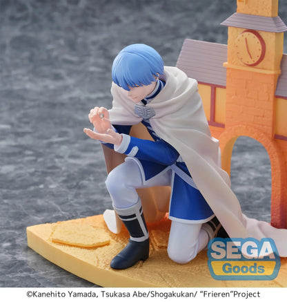 Frieren Beyond Journey's End Luminasta Himmel Eternal Love Figure kneeling with ring box in front of scenic building backdrop