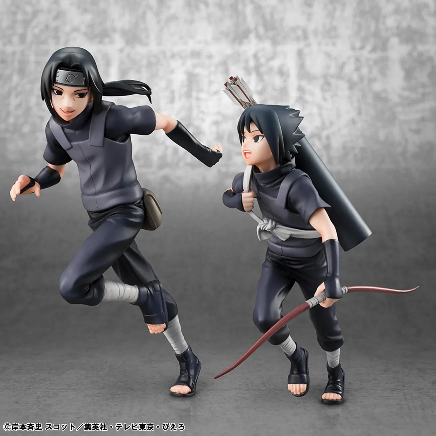 Naruto Shippuden G.E.M. Series Itachi and Sasuke Uchiha Figure Set featuring the brothers running together