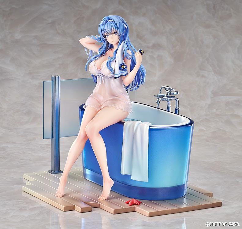 GODDESS OF VICTORY NIKKE Helm Post-Shower Moment 1/7 scale figure featuring Helm seated on a bathtub in sheer nightwear