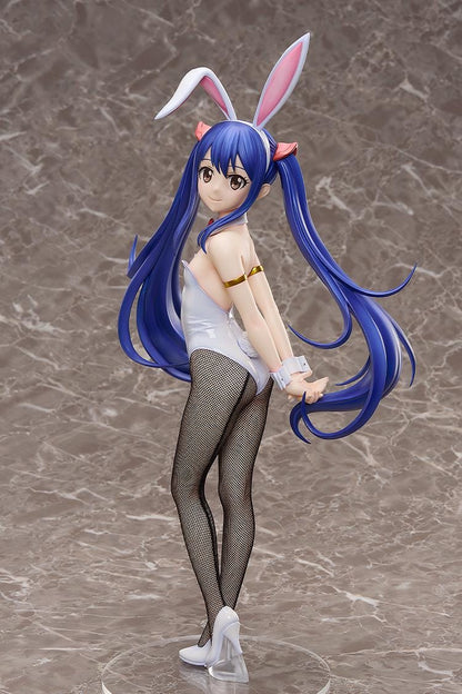 FAIRY TAIL Wendy Marvell Bunny Ver. 1/4 Scale Figure with blue hair white bunny outfit and tall bunny ears