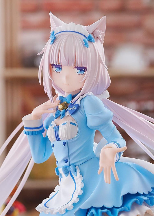 Nekopara Sekai Connect POP UP PARADE Vanilla Winter Clothes Ver L Size figure with blue dress and cat ears