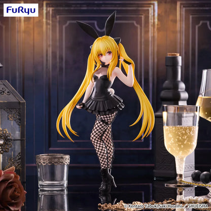 To Love-Ru Darkness BiCute Bunnies Golden Darkness Figure by FuRyu featuring Yami in a black bunny outfit with long blonde hair and red eyes.