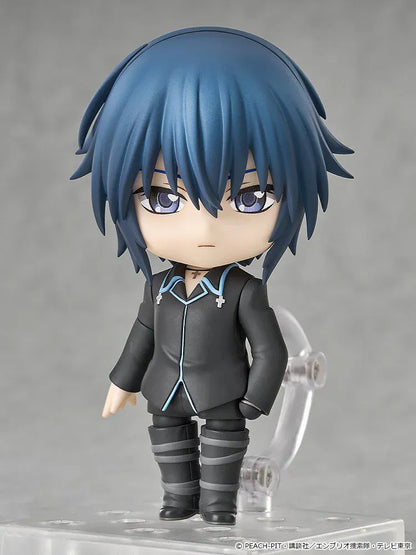 Shugo Chara Nendoroid Ikuto Tsukiyomi Figure featuring Ikuto in a chibi style with dark blue hair, black outfit, blue trim, and tall boots.
