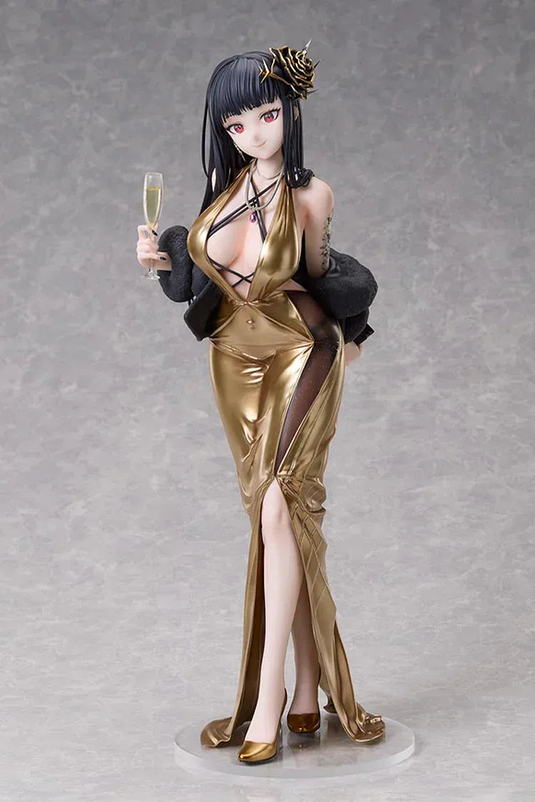 D Killer Wife Secret Party Cleaner 1/4 scale figure in gold dress holding a champagne glass.