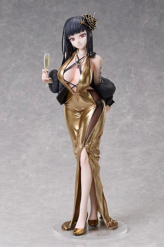 D Killer Wife Secret Party Cleaner 1/4 scale figure in gold dress holding a champagne glass.