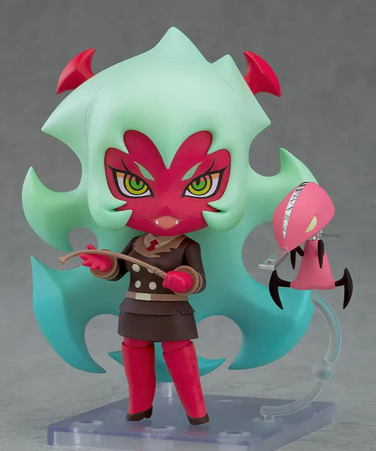 New Panty and Stocking with Garterbelt Nendoroid Scanty anime figure with mint green hair and whip accessory