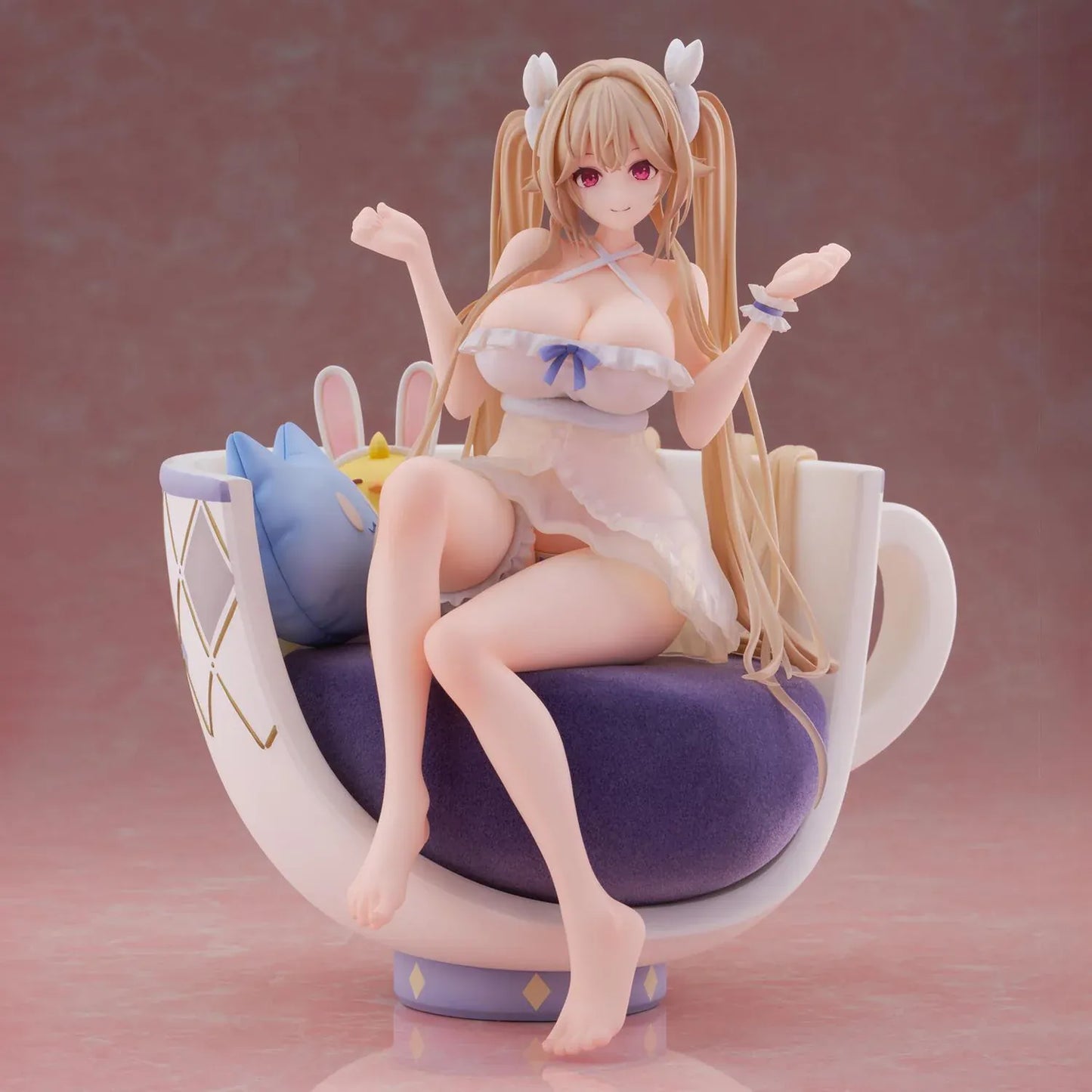 Azur Lane Anchorage Interaction Dormitory Ver. 1/7 scale figure seated in an oversized teacup chair with plush accessories