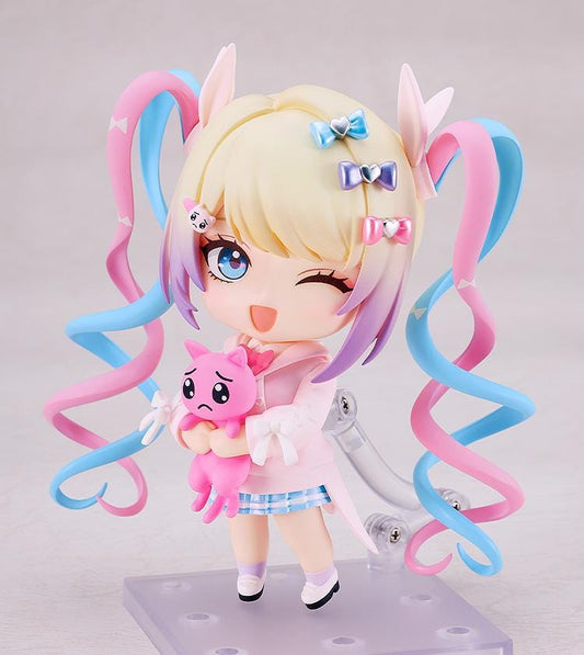 Needy Streamer Overload Nendoroid No.2869 OMGKawaiiAngel (Outing Ver.) figure featuring pastel twin-tails and pink plush accessory