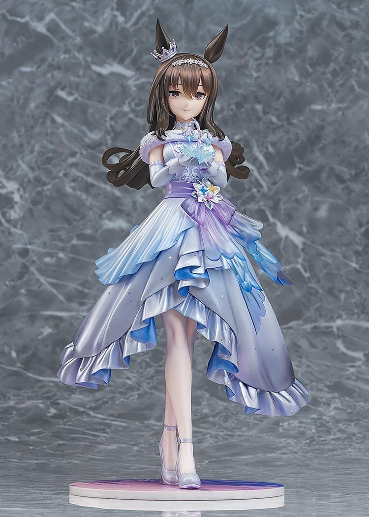 Umamusume Pretty Derby Glacialis Vega Admire Vega 1/7 scale figure wearing elegant blue silver and lavender gown