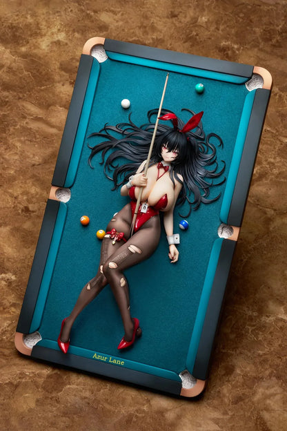 Azur Lane Taihou Fun on the Baize 1/7 scale figure featuring red bunny outfit on billiards table-themed display base