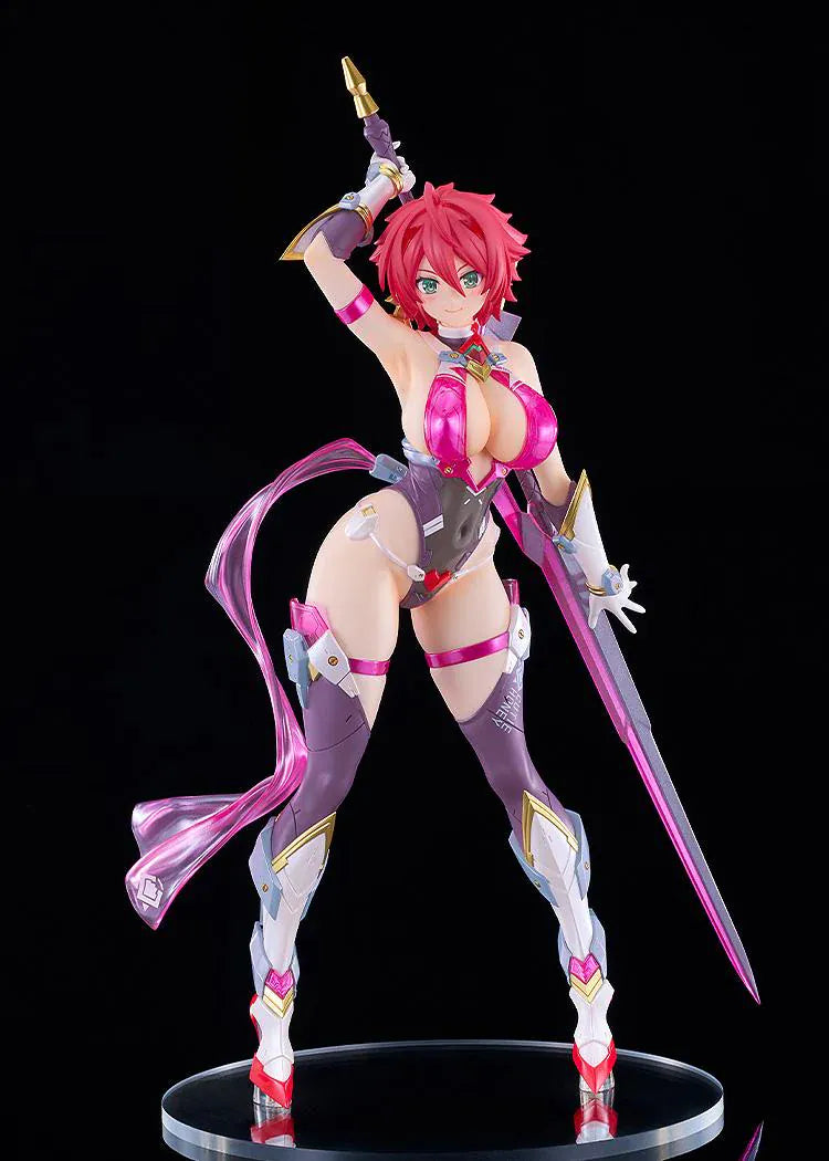 Cutie Honey Nova POP UP PARADE SP Cutie Honey Figure featuring Cutie Honey with short red hair, glossy pink battle outfit, sword accessory, and dynamic hero pose.