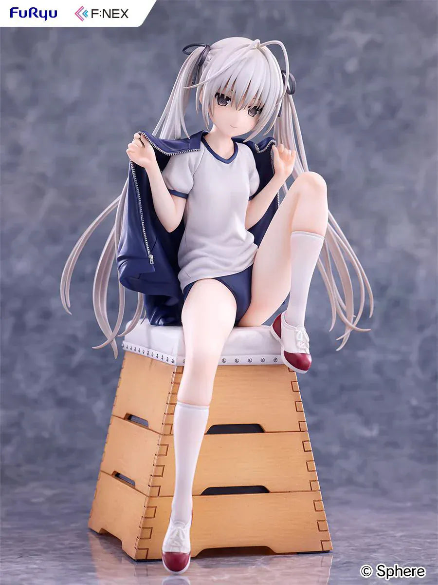 Yosuga no Sora Sora Kasugano Bloomers Ver 1/7 scale figure sitting on wooden vaulting box wearing gym uniform and bloomers.