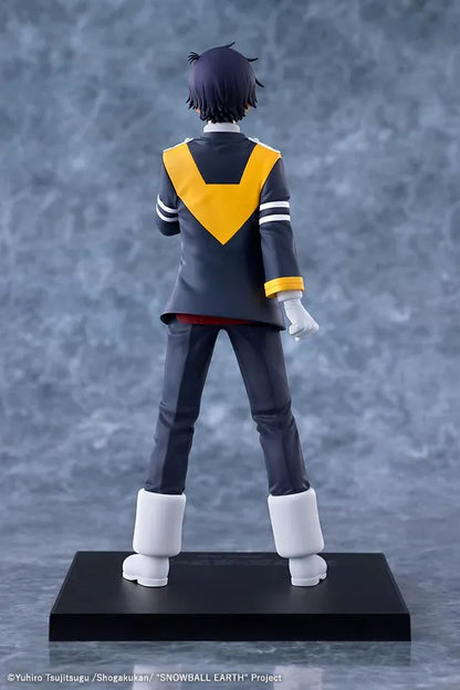 Tetsuo Yabusame figure standing on a black base, wearing a dark uniform with yellow accents and white gloves.