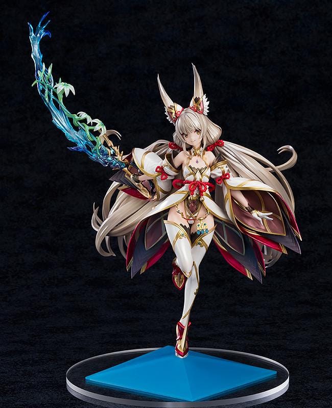 Xenoblade Chronicles 2 Nia 1/7 scale figure in her awakened form with an ornate outfit and detailed blue sword.