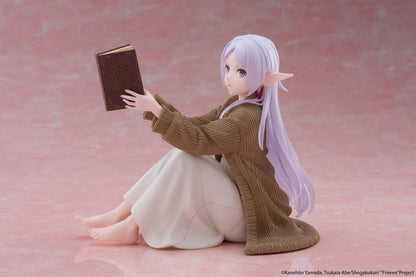 Frieren Beyond Journey’s End Desktop Cute Frieren Roomwear Ver. figure sitting and reading a book