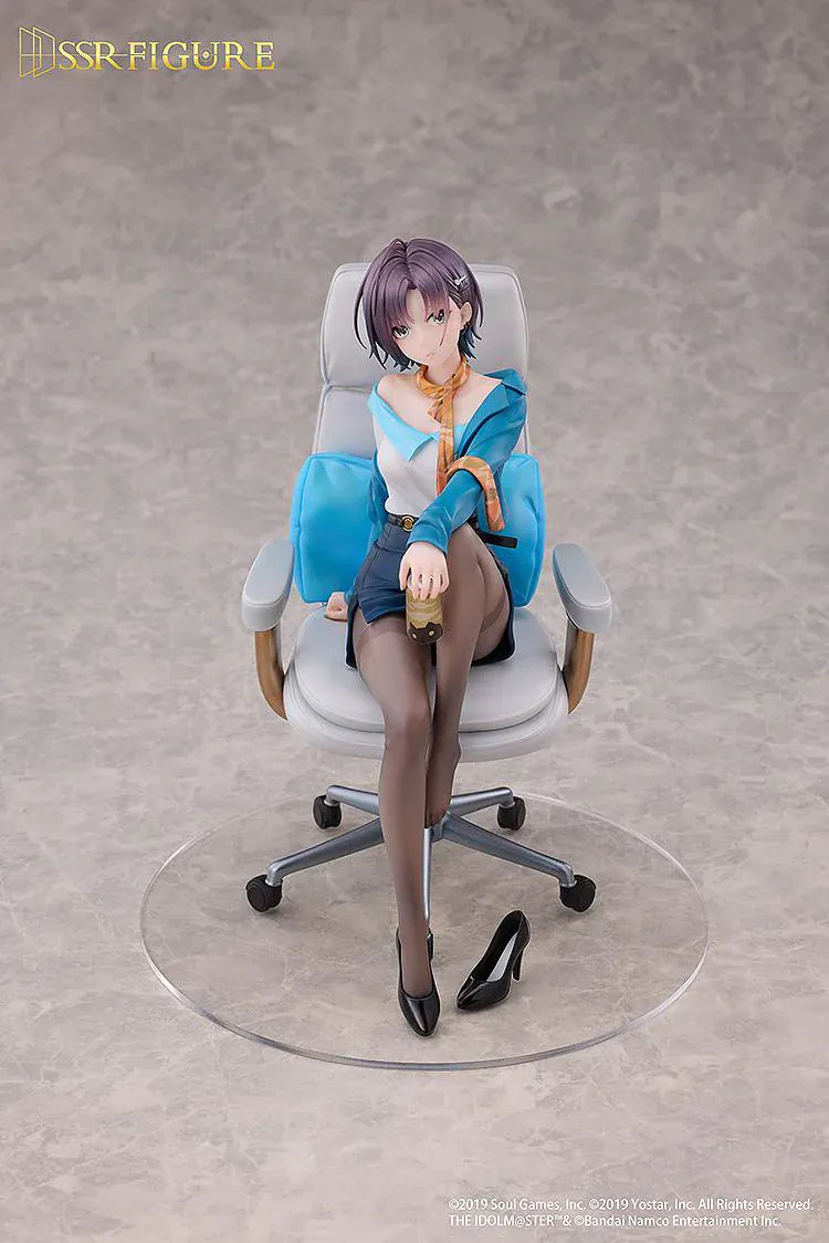 THE IDOLM@STER SHINY COLORS x Mahjong Soul Toru Asakura Effortless Work Ver. 1/7 Scale Figure Rerun featuring Toru seated in a chair with a stylish office-inspired outfit and display base.