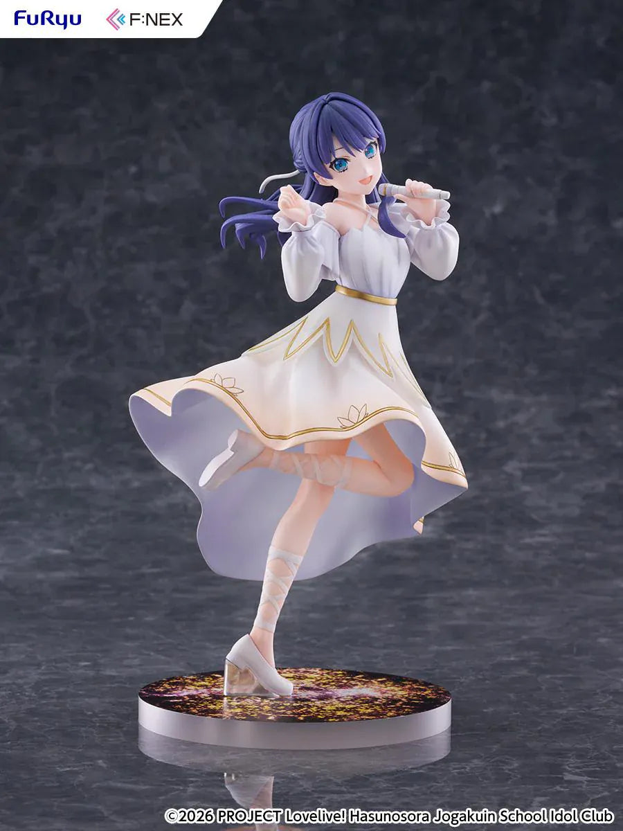 Love Live Hasunosora Girls' High School Idol Club Sayaka Murano 1/7 Scale Figure in white idol dress with flowing blue hair