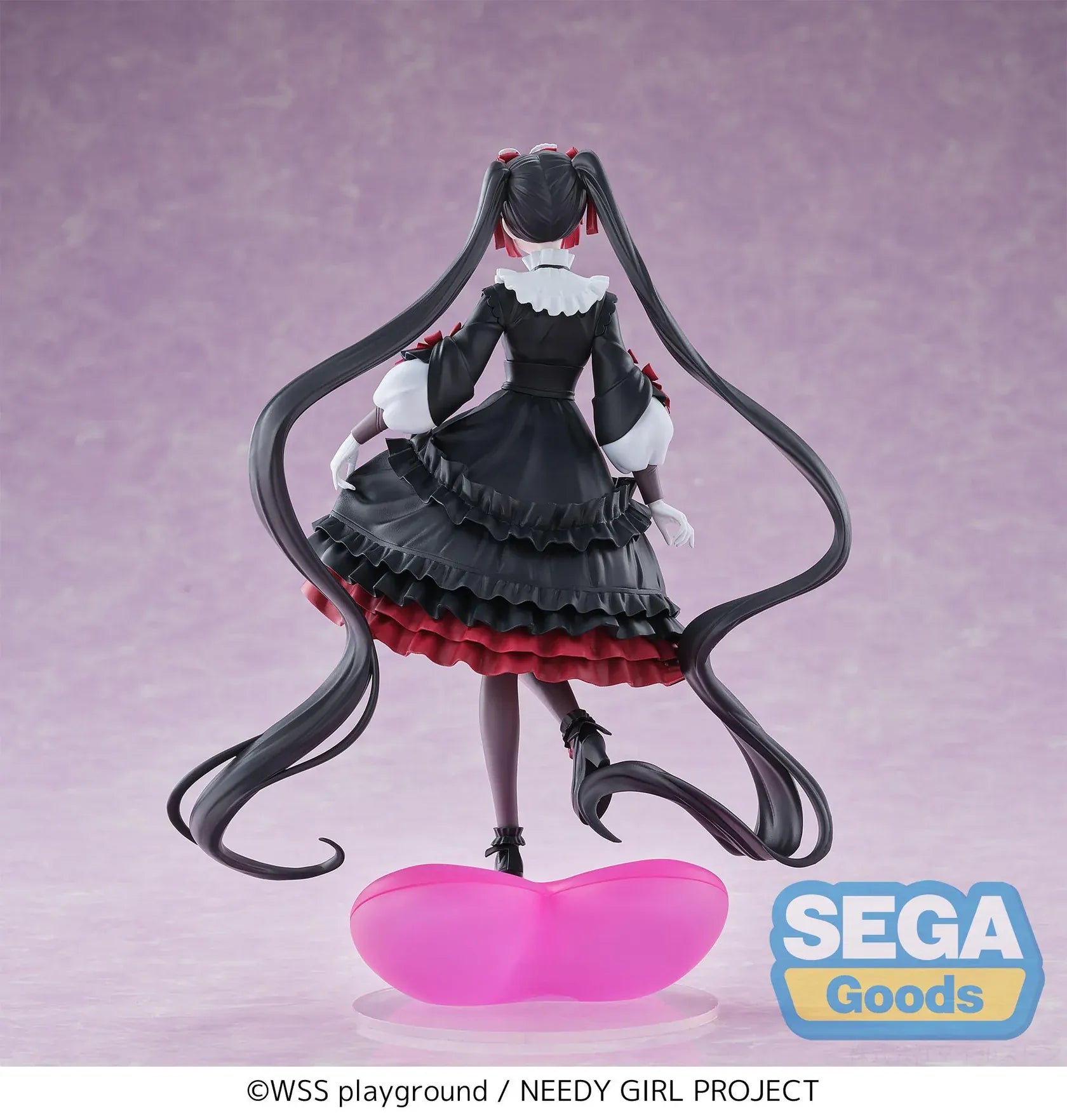 Needy Girl Overdose XStellar Michia Gokubara anime figure in gothic lolita dress on heart-shaped base