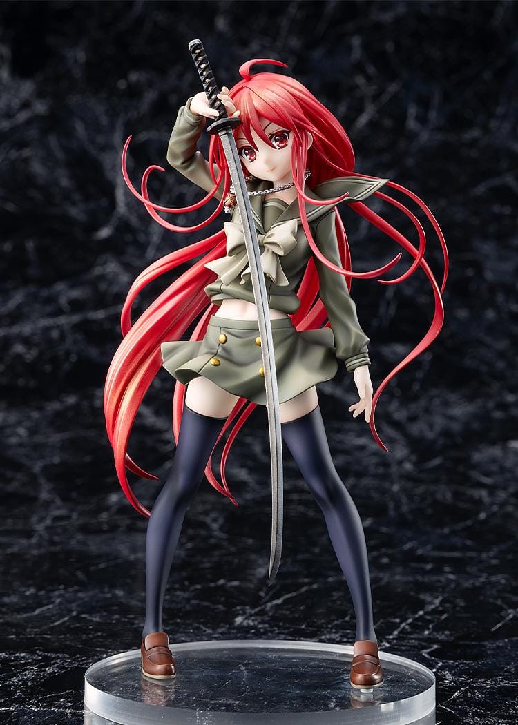 Shakugan no Shana Shana Light Novel Non-scale Figure illustration by Noizi Ito with red hair, school uniform, sword, and confident pose