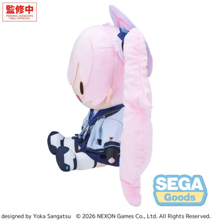 Blue Archive Fuwa Petit Koyuki BIG Plush with pink twin-tail hair, school outfit, and cute chibi plush design