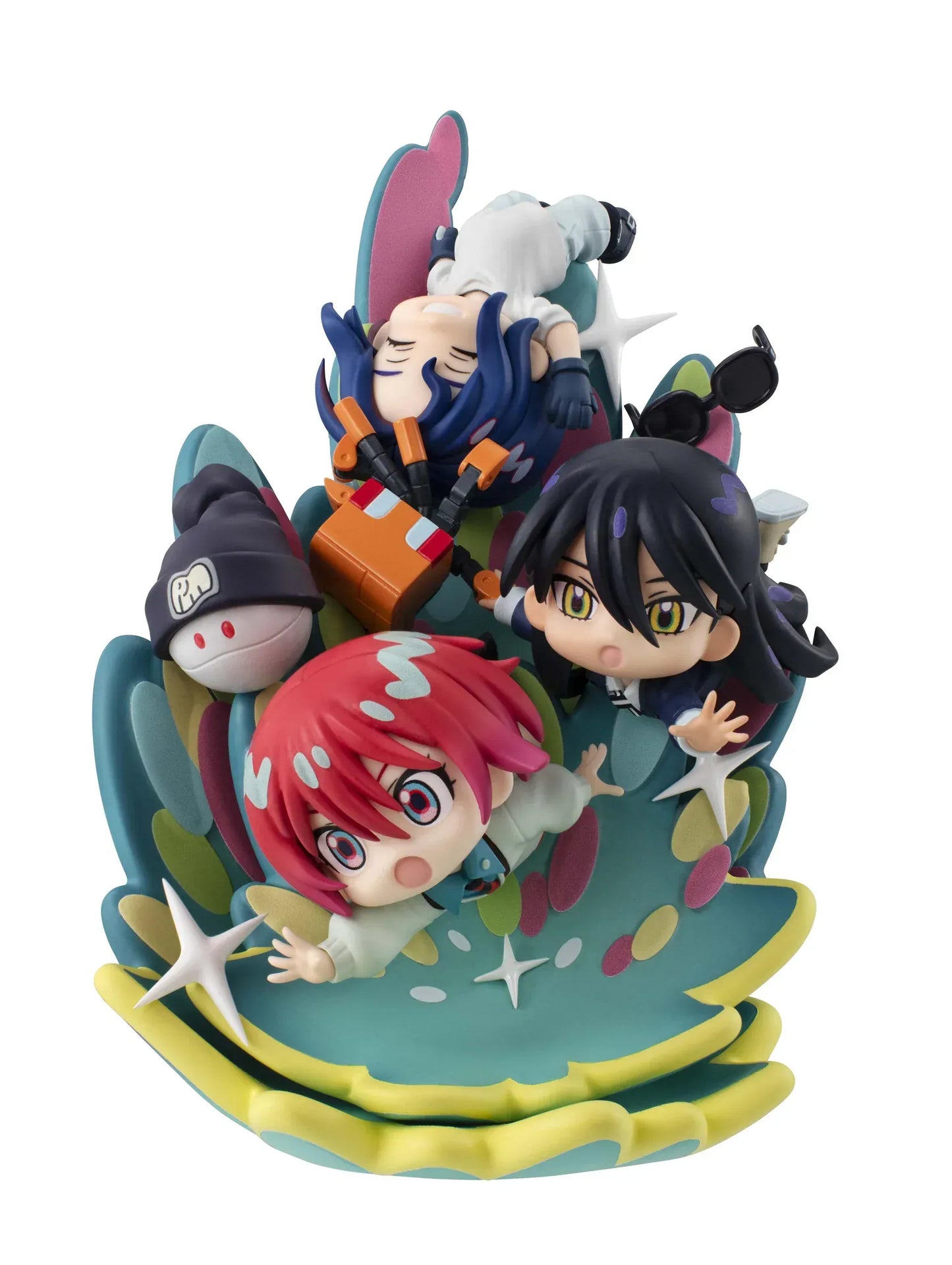 Mobile Suit Gundam GQuuuuuuX FigUnity figure with colorful chibi characters and bonus gift