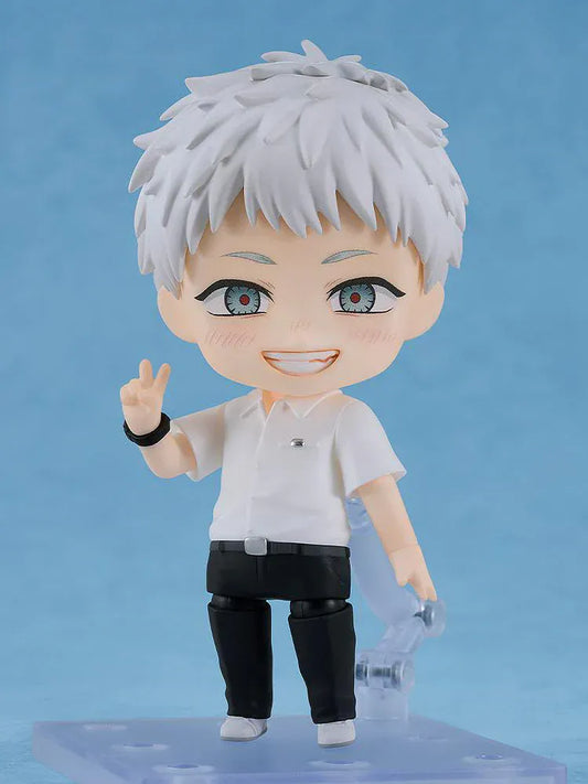 The Summer Hikaru Died Nendoroid No.2833 Hikaru chibi figure with silver hair smiling and giving a peace sign