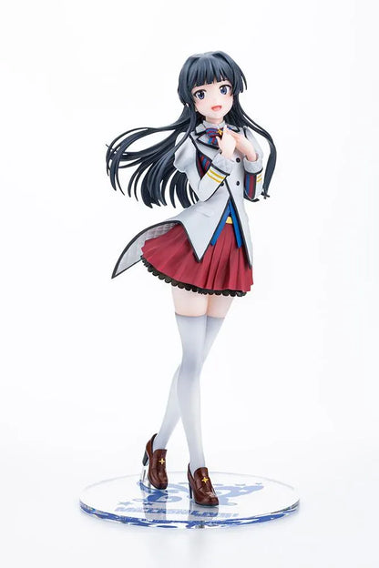 The Idolmaster Million Live Shizuka Mogami The Animation 1/8 scale figure wearing a white jacket, red skirt, and knee-high socks.