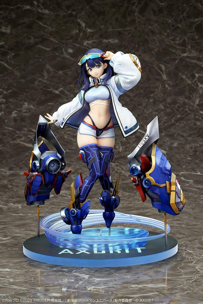 Gridman Universe Rikka Takarada AXGRIT Ver. 1/7 Scale Figure with futuristic armor and mechanical base