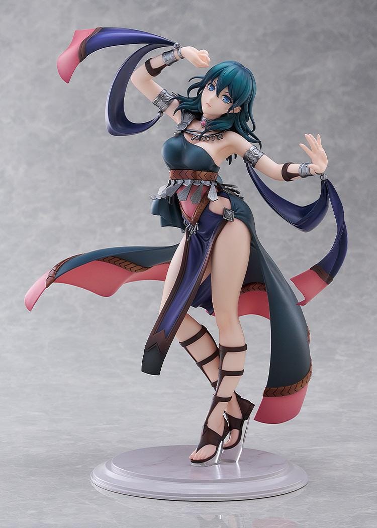 “Fire Emblem Three Houses Byleth Dancer Version 1/7 Scale Figure in dynamic dancing pose with flowing outfit and detailed sculpt.”