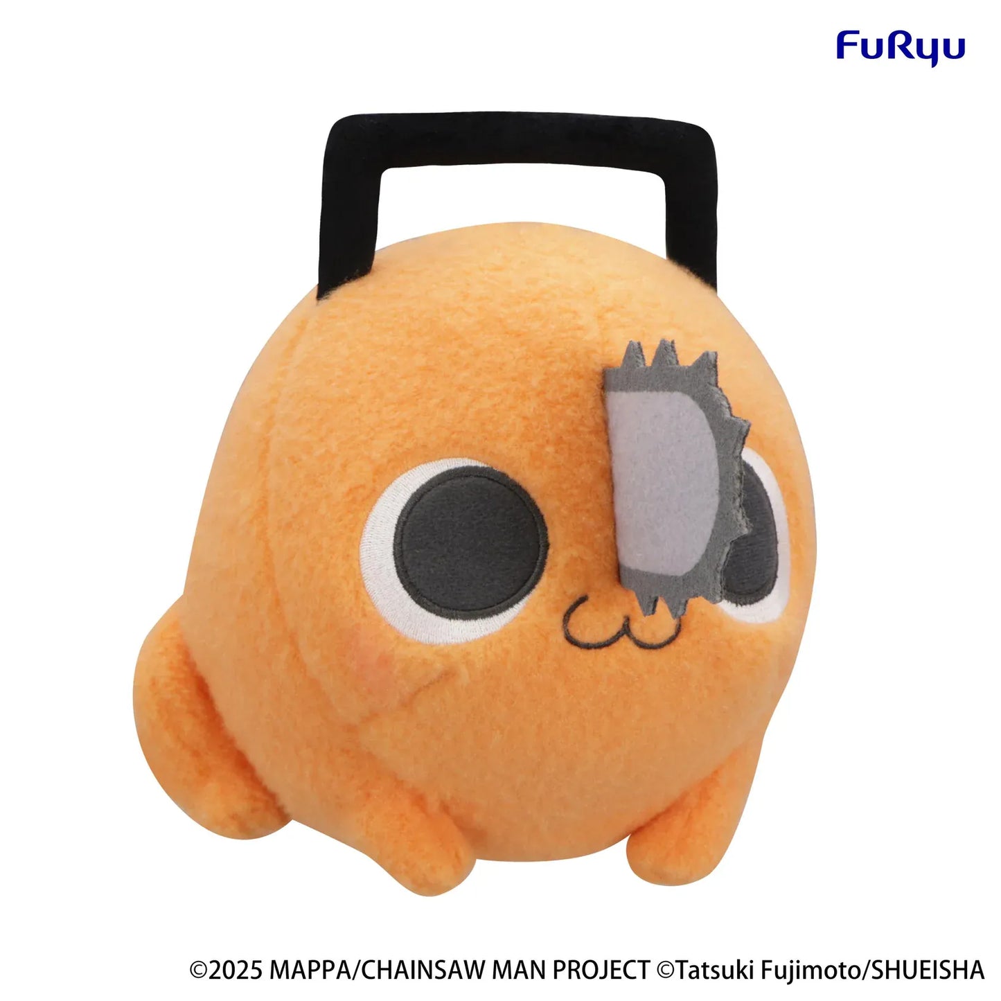 Chainsaw Man The Movie Reze Arc Milky Boa Pochita Big Plush Ver. A featuring Pochita's round orange body, embroidered eyes, and signature chainsaw blade