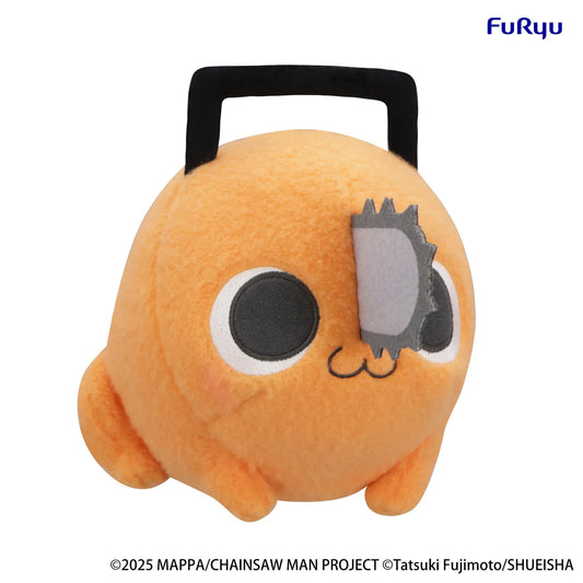 Chainsaw Man The Movie Reze Arc Milky Boa Pochita Big Plush Ver. A featuring Pochita's round orange body, embroidered eyes, and signature chainsaw blade